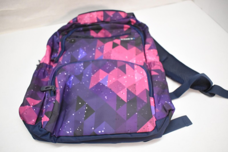 ZIRANYU Purple Geometric Girls Backpack Laptop Compartment School Bag Daypack gallery