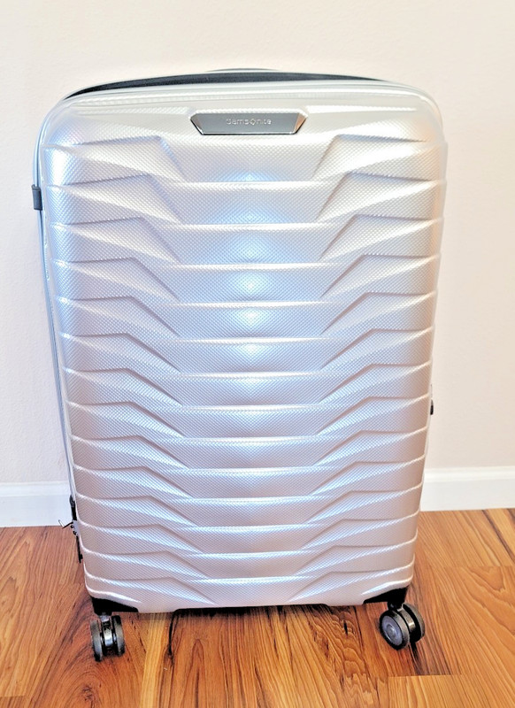 Samsonite Hardshell Proxis Large Suitcase Silver Luggage Spinner gallery