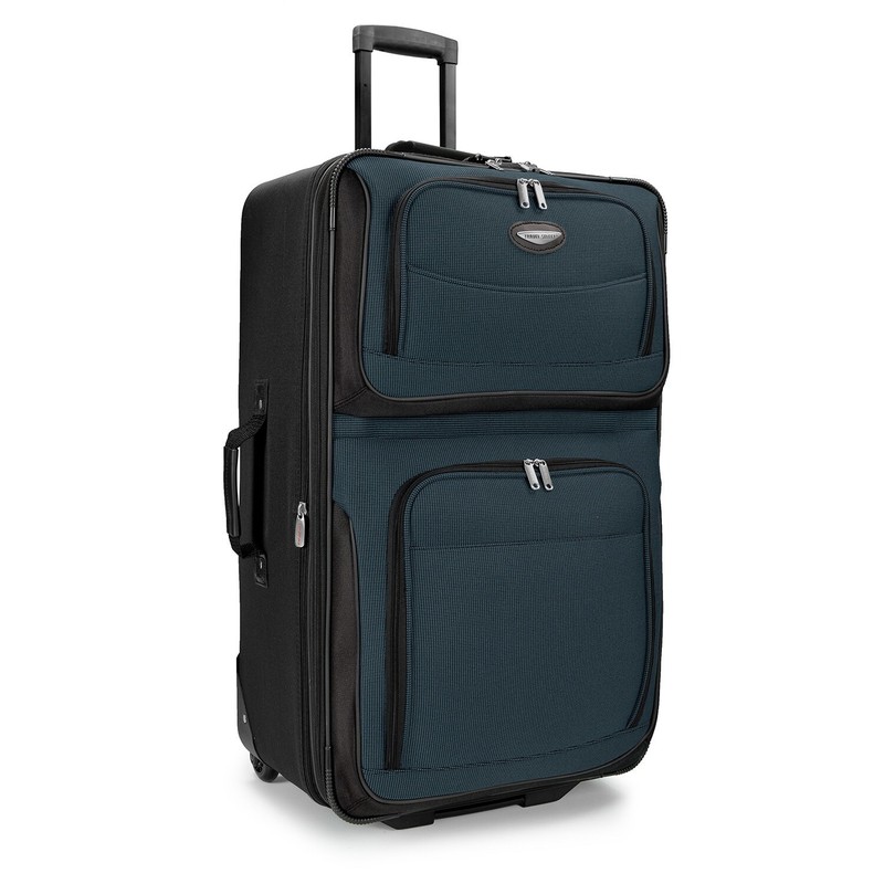 Travel Select Amsterdam 30" Large Checked Rolling Upright Luggage - Navy gallery