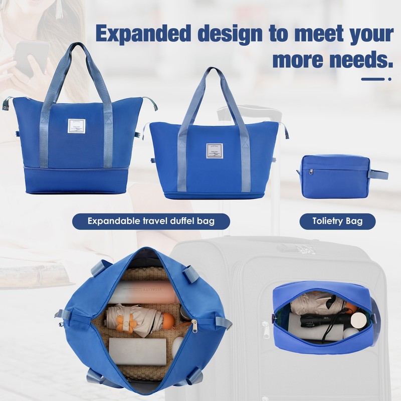 Softside Luggage Expandable 3 Piece Set Suitcase with Duffel Bag Toiletry Bag gallery