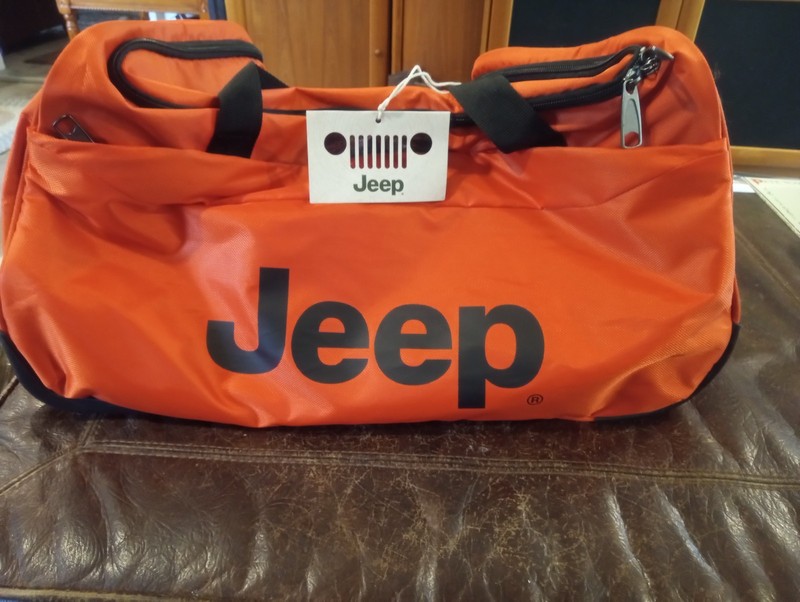 JEEP ROLLING DUFFEL BAG ORANGE 22" EXTENSION BAR BRAND NEW TAGS READ FOR SPECS. gallery