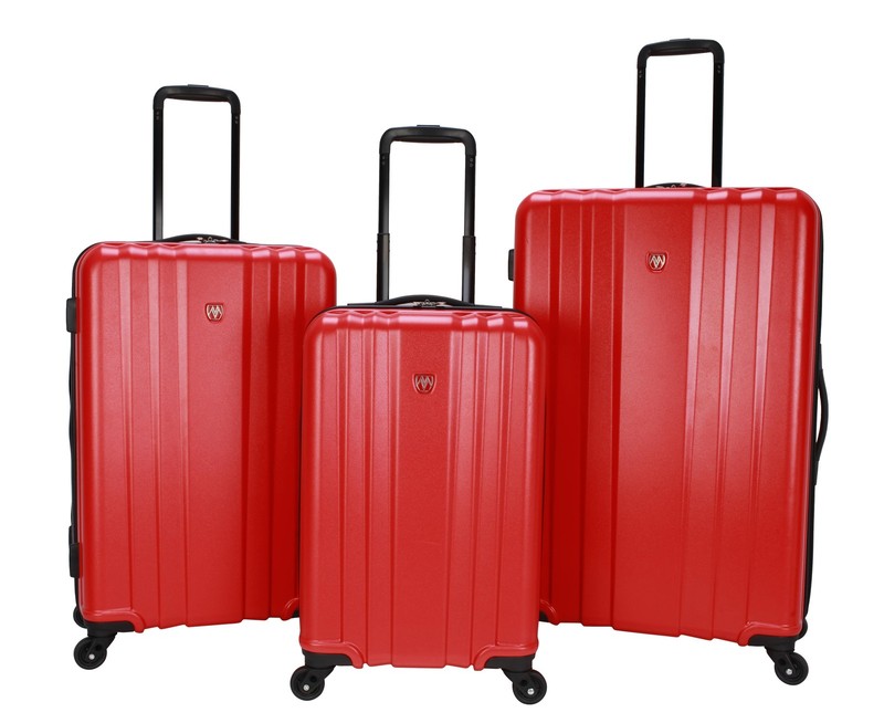 Moda Hard Side 3 Piece Luggage Set, Durable ABS Material, Multi-Level Locking