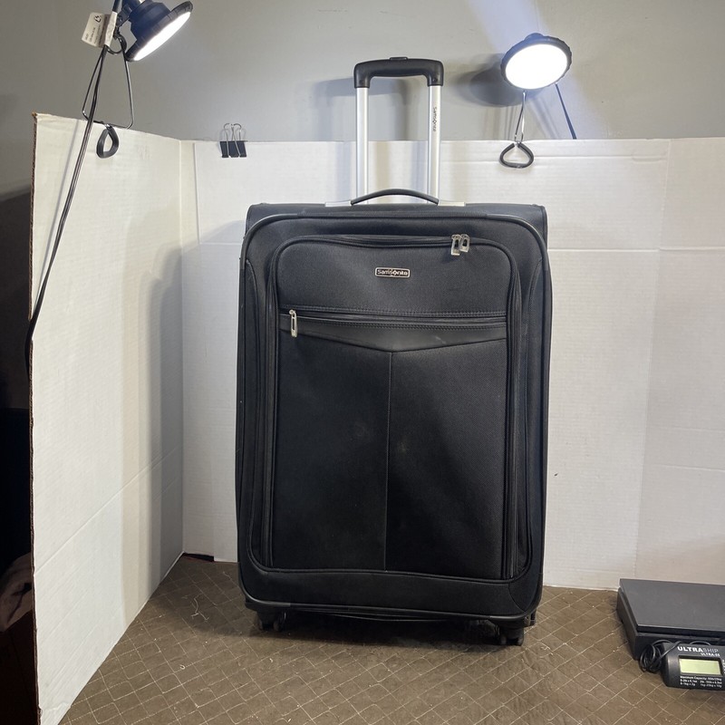 2PC SAMSONITE SOFT SHELL ROLLING LUGGAGE - BLACK spinner Two Bags Work Great gallery