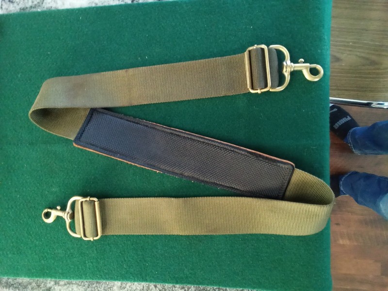 Carrying SHOULDER STRAP Nylon Web, leather CONTOURED PAD Heavy-Duty 2" W gallery