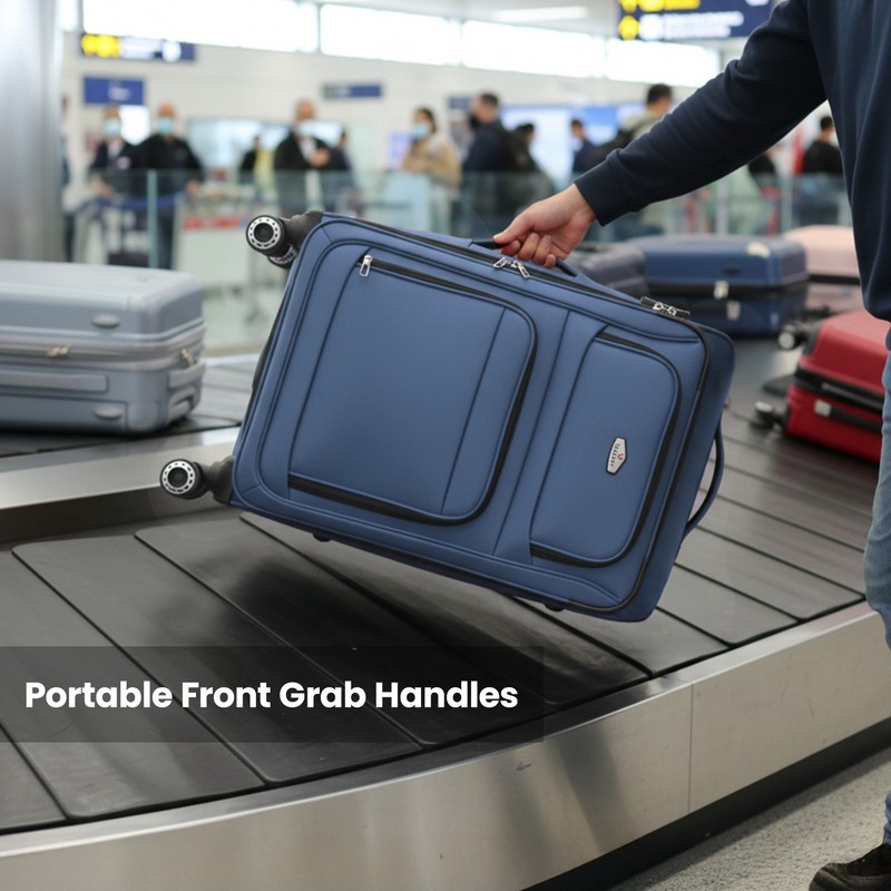 Lightweight Soft Shell Expandable Suitcase with Spinner Wheels & TSA Lock gallery