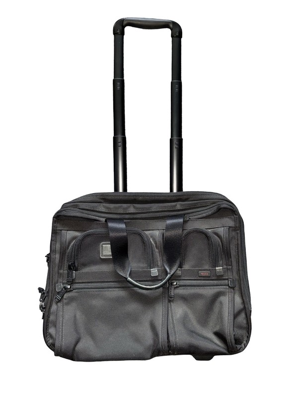 TUMI Wheeled Deluxe Brief Laptop Insert CarryOn Blk 26104DH 13x17x8 1X LNWOT