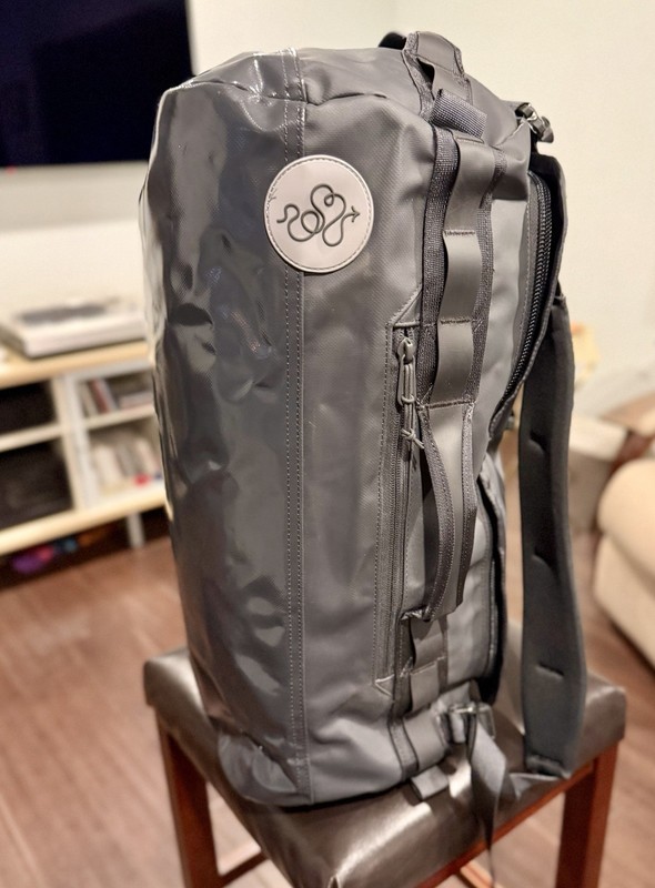 Baboon To The Moon Gray Travel Backpack Duffel Bag Water Resistant Carry On 40L