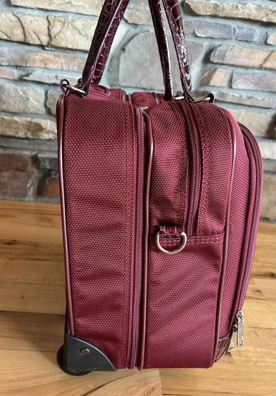 Samsonite Rolling Briefcase Carry On Laptop Weekend Travel Bag Luggage Red gallery