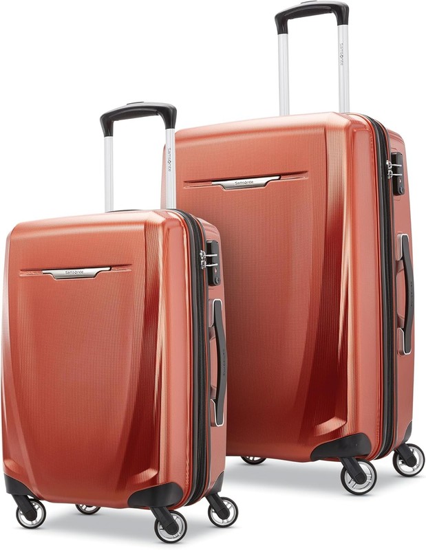 Samsonite Winfield 3 DLX Hardside Luggage Burnt Orange 2pc