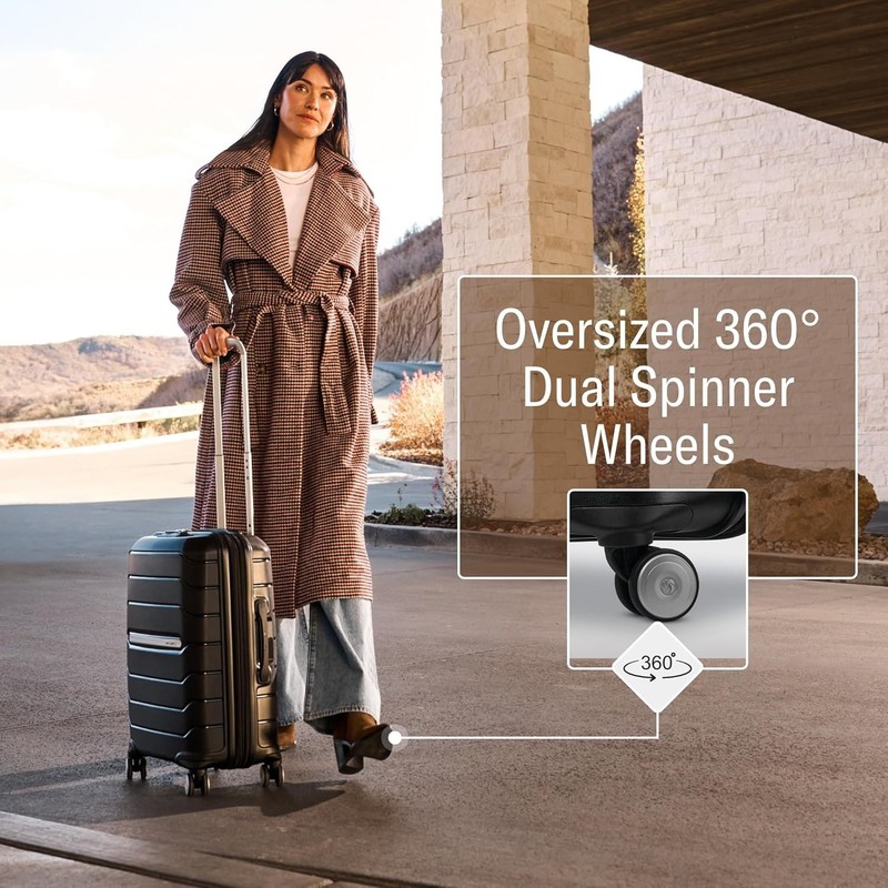Large Checked Luggage Polypropylene Expandable Spinner TSA Lock Durable gallery