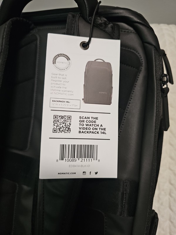 Nomatic Convertible Backpack 14L (Expands to 17L) Unisex BLACK New With Tag gallery
