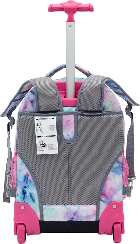 18" Rolling Backpack with Shoulder Straps, Tye Dye gallery