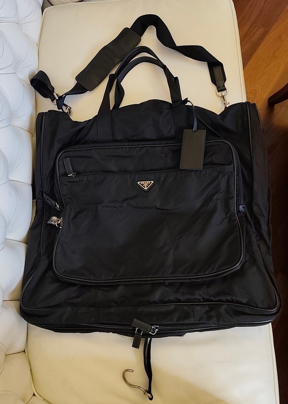 PRADA SUITCASE RACK Re-Nylon and Black Saffiano Leather gallery