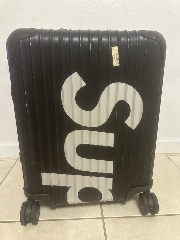 DEFECTIVE Supreme x Rimowa Topas Multiwheel 45L Black 4wheels Carry Case G3D