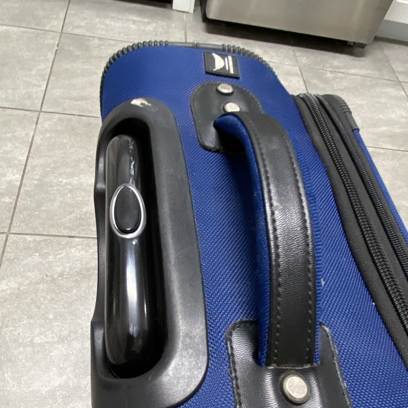 Delsey Blue/Black Polyester Carry-On Rolling Suitcase, Retractable gallery
