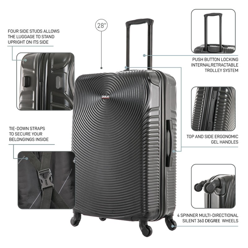 DUKAP Inception 28" Hard Shell Checked Luggage Spinner Wheels Travel Suitcase gallery