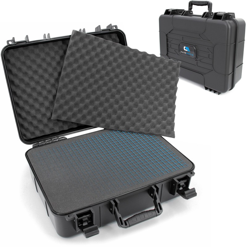 CASEMATIX 16” Hard Shell Case with Customizable Foam for Electronics & Tools