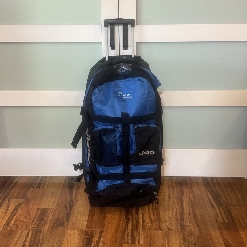 OGIO Rig Rolling Gear Suitcase Travel Bag 30″ XL Blue Black
