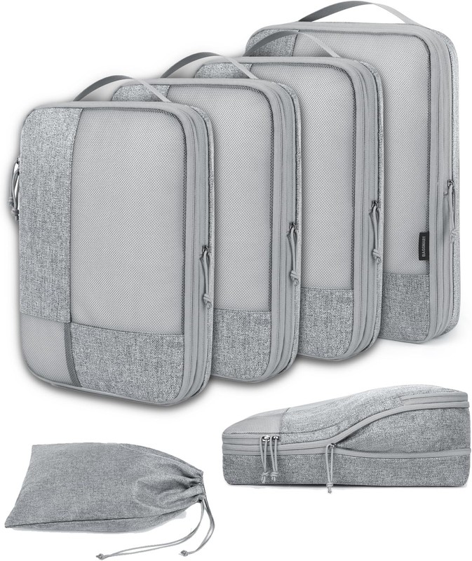 BAGSMART Compression Packing Cubes for Travel, Durable Travel Cubes for Carry... gallery