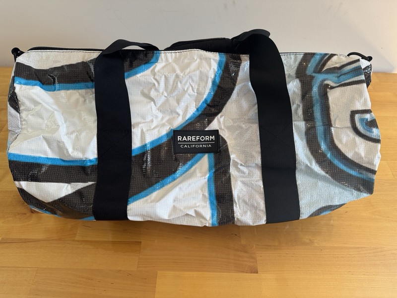 Rareform California Weekender Duffle Bag Repurposed Vinyl Billboard