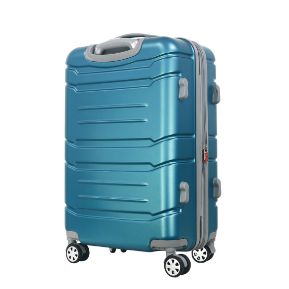 Olympia USA Denmark Plus Expandable Hardcase Mid-Size Suitcase (Teal, 26") gallery