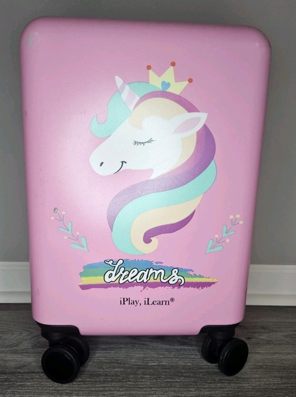 iPlay, iLearn Unicorn Kids Luggage 15” Girls Carry on Suitcase W/ Backpack gallery