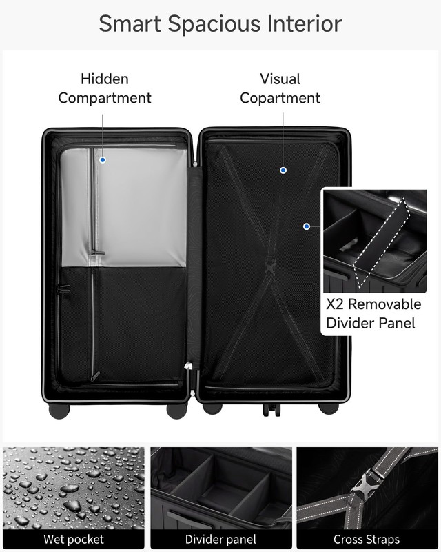 LUGGEX 30 Inch Trunk Luggage - HUP Polycarbonate Hardside Large Checked Suitc... gallery