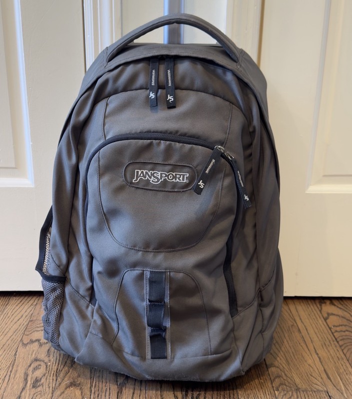 JanSport Driver 8 Rolling Backpack Wheeled Travel Bag - Green Preowned gallery