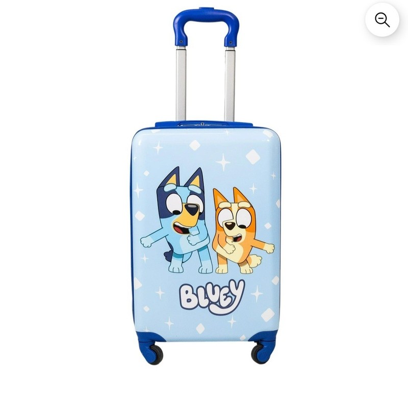 BLUEY HARDSIDE CARRY ON SPINNER SUITCASE – BLUE