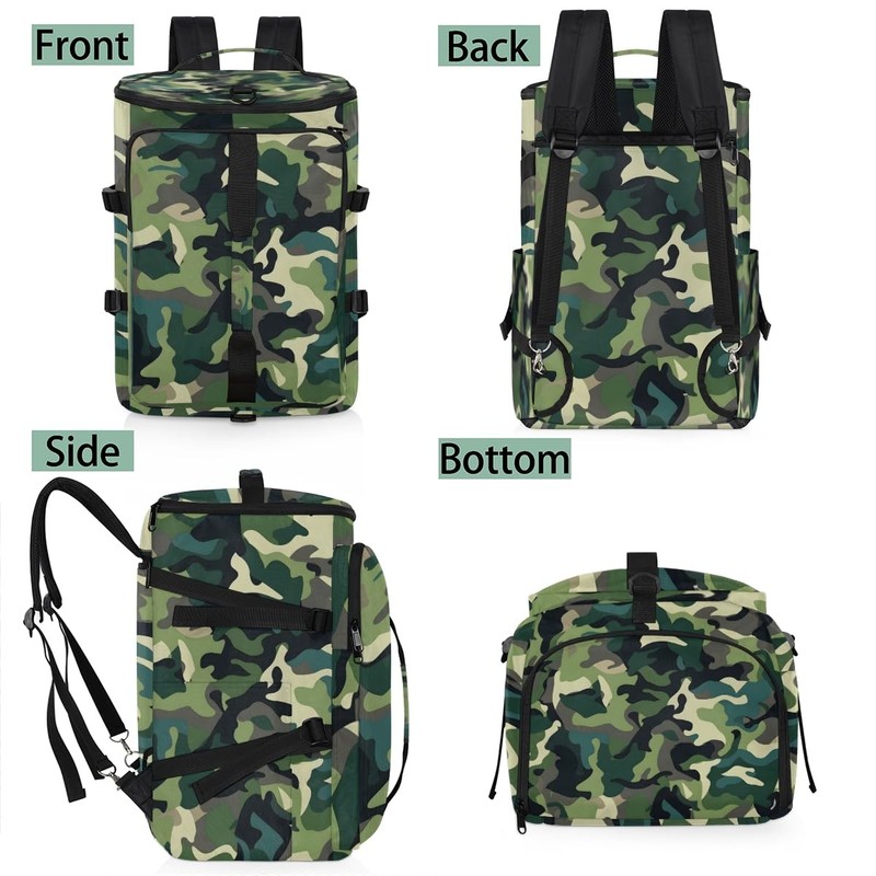 Gym Bag Shoe Compartment Duffle Backpack Travel Hiking Camouflage 1 PCS gallery