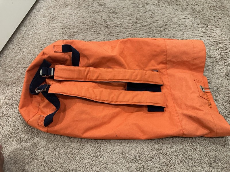 Sperry Topsider Orange Duffle Backpack Beach Pool Bucket Travel Tote Boat Bag gallery