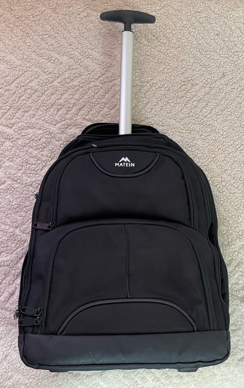 MATEIN Rolling Backpack, 17 inch Water Resistant Wheeled Laptop Backpack