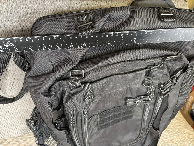 Code Alpha Black 20" Tactical Backpack Bag Men Waist Belt Water Bottle Pocket gallery