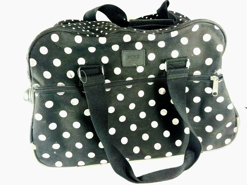Victoria Secret PINK Polka Dot Wheelie Expandable Luggage