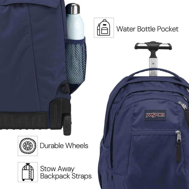 Driver 8 Rolling Backpack - Wheeled Travel Bag with 15-Inch Laptop Sleeve, One S gallery