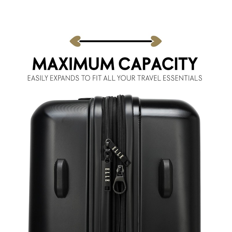 ELLE Expedition 3 Piece Expandable Polycarbonate Spinner Luggage Set gallery
