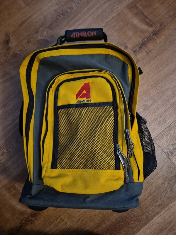Athalon Luggage Rolling Backpack 21 In Wheeled Travel Yellow Carry-on Overnight