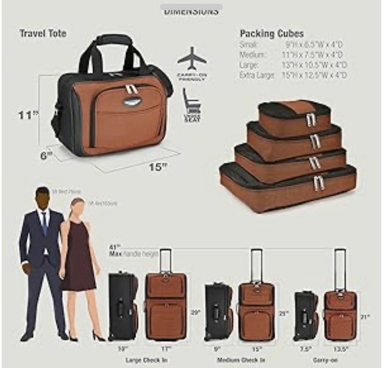 Travel Select Amsterdam Expandable Rolling Upright Luggage Set Gray 8 Piece gallery