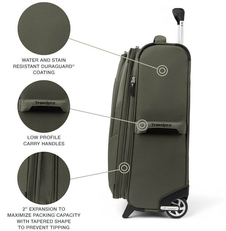 Maxlite 5 Softside Expandable Upright 2 Wheel Checked Medium Luggage, Lightwe... gallery