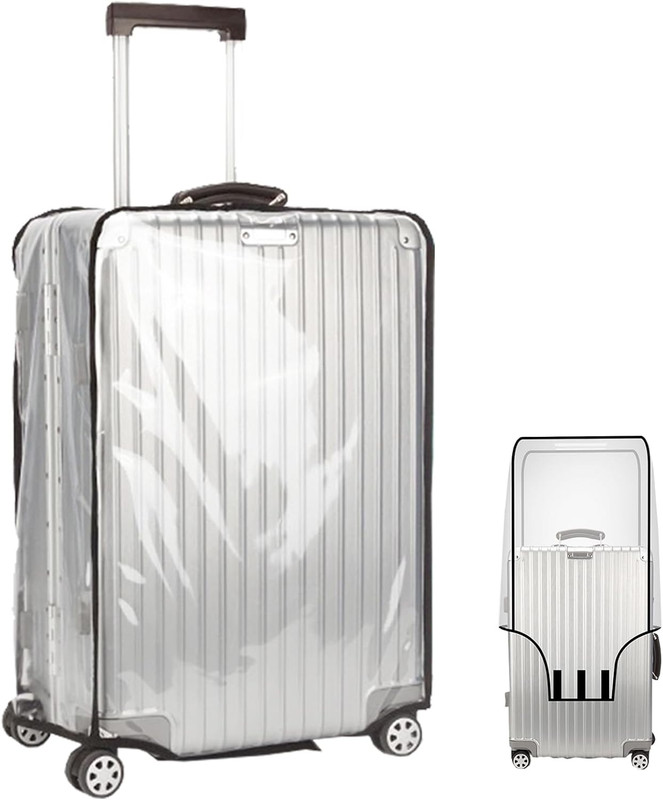 Clear PVC Suitcase Cover Protectors, 24/28 Inch Suitcase Covers Waterproof gallery