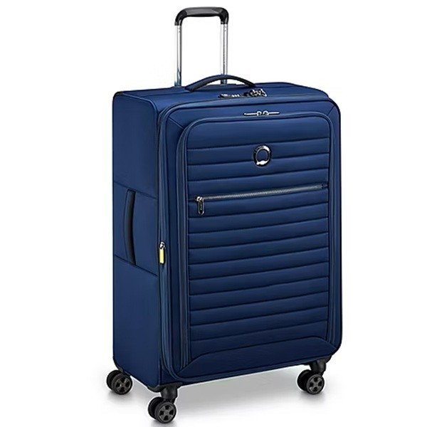 Delsey Paris Cruise 3.0 28 Inch Softside Expandable Checked Spinner SEA NAVY