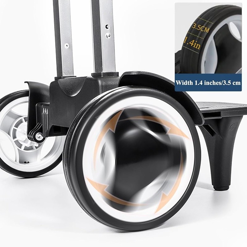 Backpack Trolley Cart Converts Regular Backpack to Wheeled Bag Adjustable Handle gallery