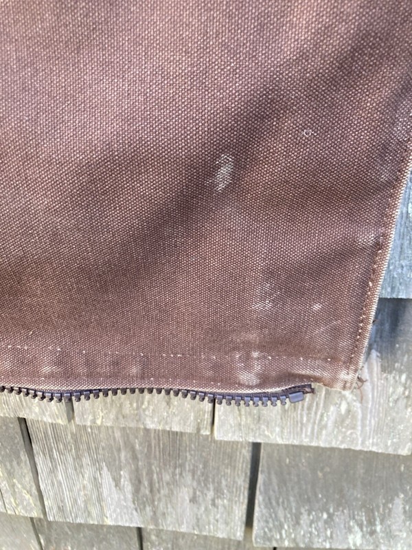 Vintage Lands End Square Rigger Garment Carrier Zip Up Bag Brown Heavy Canvas gallery