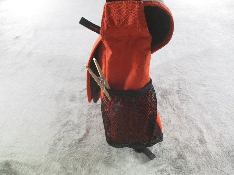 Eddie Bauer Messenger Bag Orange Gray 14" Adjustable Strap Men Water Bottle gallery