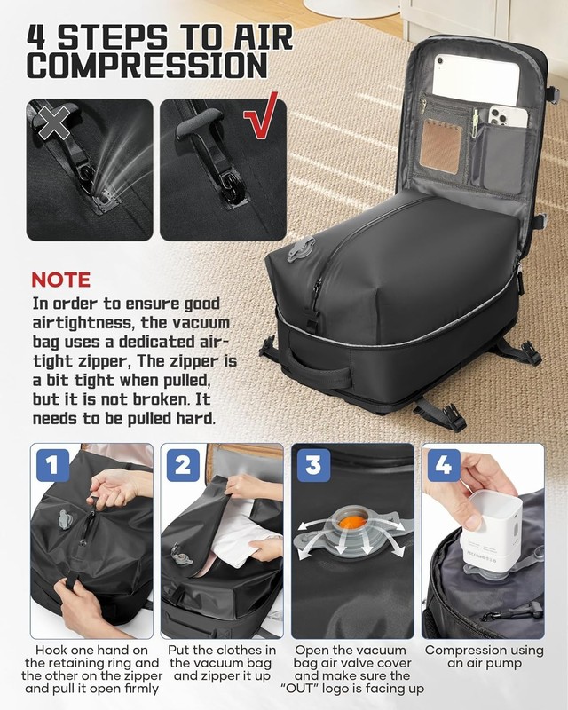Large Travel Backpack Carry on Flight Approved Laptop Work Business Backpack ... gallery