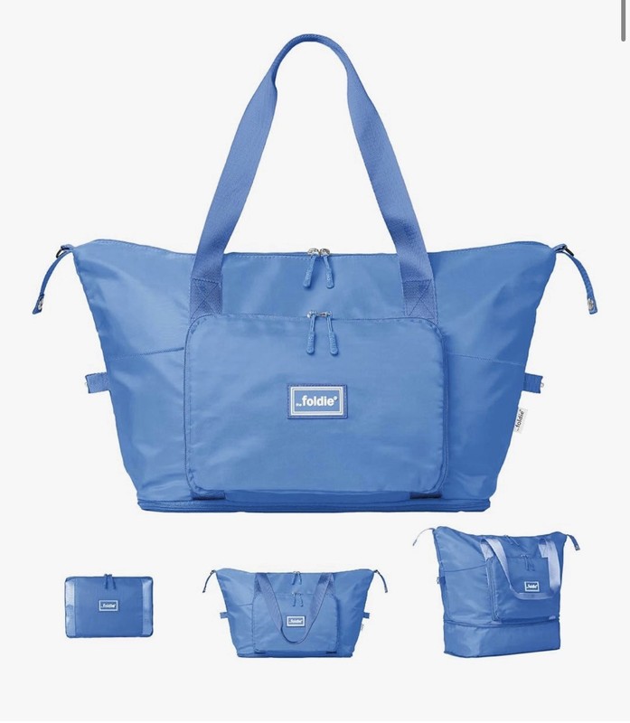 The Foldie® 4.0 Travel Duffle – Water Resistant – Expandable Bottom – Azure