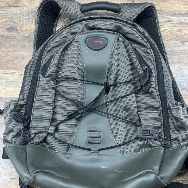 TUMI T2 Backpack Excursion Carry On Travel Bag Ballistic Olive Black #6788 gallery