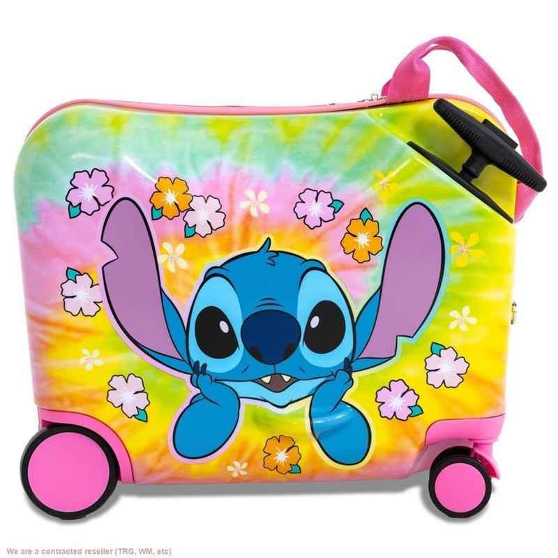 Disney Stitch Checked Hardside Ride on Luggage - Stitch gallery