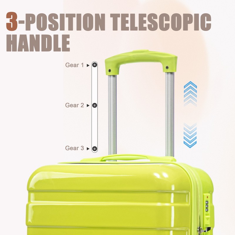 PC Spinner Luggage 14" 20" Set, Gradient Color, Lock, Carry-On gallery