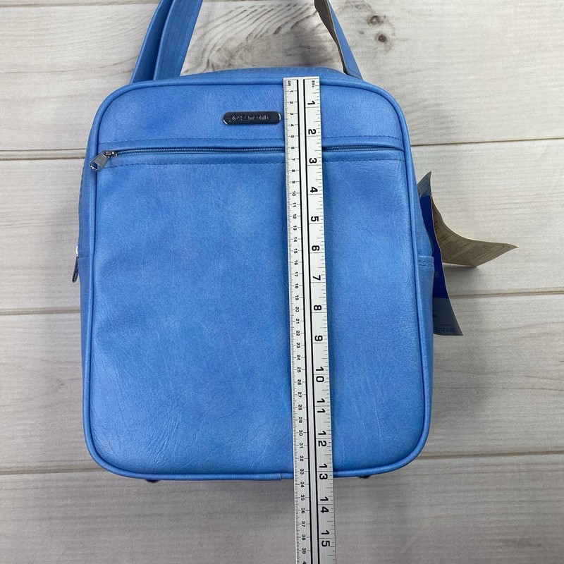 RETRO Vtg Samsonite Silhouette Weekender Bag Luggage Blue/Tan Shoulder Tote NOS gallery